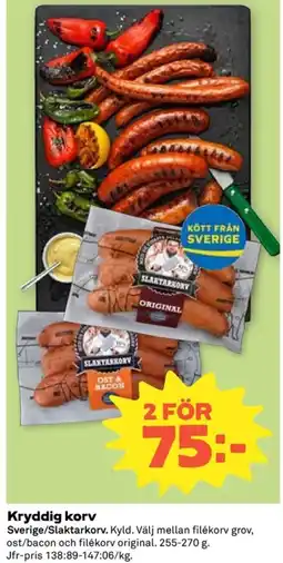 Coop Kryddig korv erbjuda