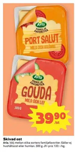 Coop Arla Skivad ost erbjuda