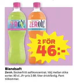 Coop Zeroh Blandsaft erbjuda