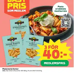 Coop Zeta Pasta korta former erbjuda