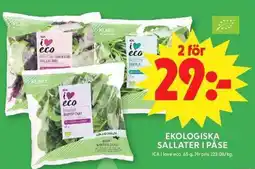 ICA Maxi ICA Ekologiska sallater i påse erbjuda