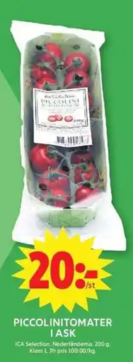 ICA Maxi ICA Selection Piccolinitomater iask erbjuda