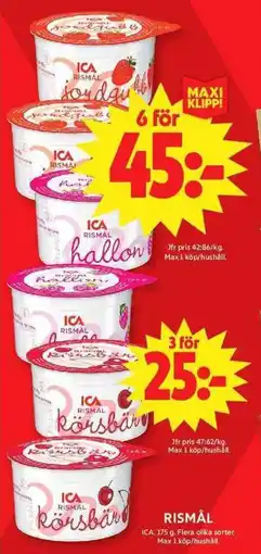 ICA Maxi ICA Rismål erbjuda