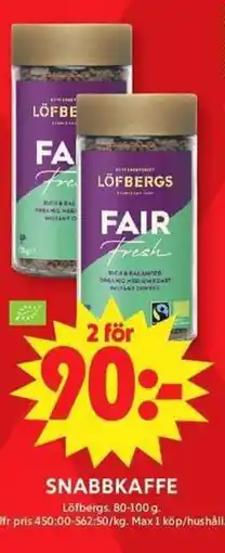 ICA Maxi LÖFBERGS Snabbkaffe erbjuda