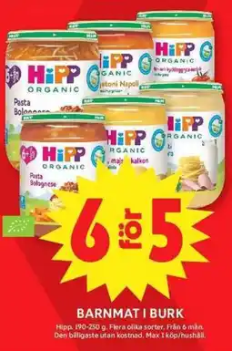 ICA Maxi Hipp Barnmat i burk erbjuda