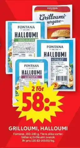 ICA Maxi FONTANA Grilloumi, halloumi erbjuda
