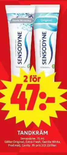 ICA Maxi SENSODYNE Tandkräm erbjuda