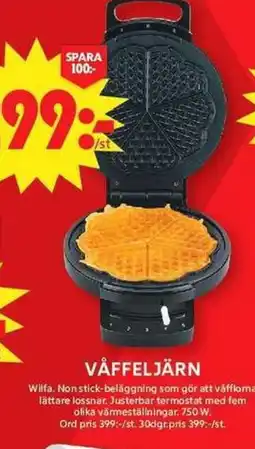 ICA Maxi Wilfa Våffeljärn erbjuda