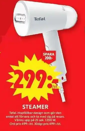 ICA Maxi Tefal Steamer erbjuda