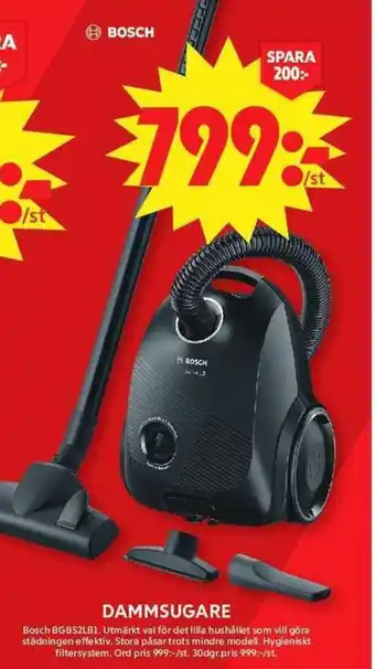 ICA Maxi BOSCH Dammsugare erbjuda