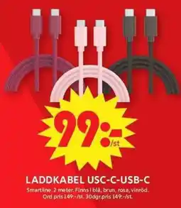 ICA Maxi Laddkabel USC-C-USB-C erbjuda