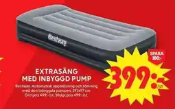 ICA Maxi Extrasäng med inbyggd pump erbjuda