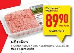 Willys Nötfärs erbjuda