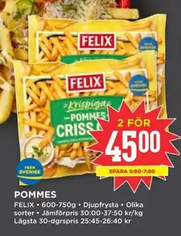 Willys FELIX Pommes erbjuda