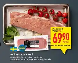 Willys Fläskytterfilé erbjuda