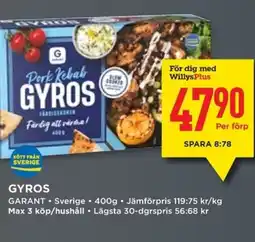 Willys GARANT Gyros erbjuda