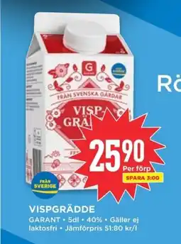 Willys GARANT Vispgrädde erbjuda