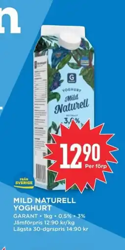 Willys GARANT Mild naturell yoghurt erbjuda