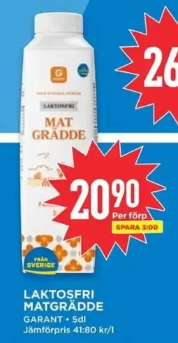 Willys GARANT Laktosfri matgrädde erbjuda