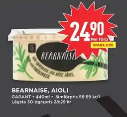 Willys GARANT Bearnaise, aioli erbjuda