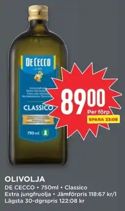 Willys DE CECCO Olivolja erbjuda