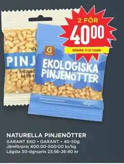 Willys GARANT Naturella pinjenötter erbjuda