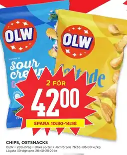 Willys OLW Chips, ostsnacks erbjuda