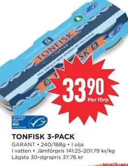 Willys GARANT Tonfisk 3-pack erbjuda