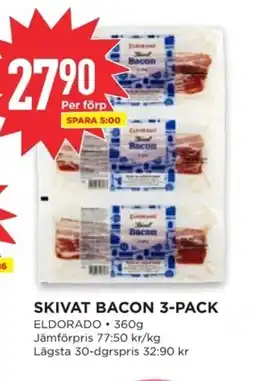 Willys ELDORADO Skivat bacon 3-pack erbjuda