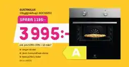 Elon ELECTROLUX Inbyggnadsugn BOC002EX, Medlemspris erbjuda
