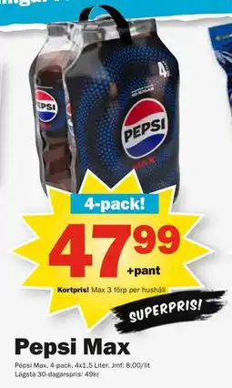 Pekås Pepsi Max, Medlemspris erbjuda