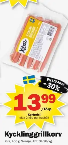 Pekås Kycklinggrillkorv, Medlemspris erbjuda