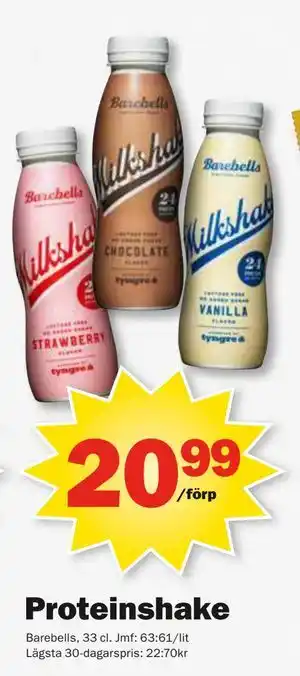 Pekås Proteinshake erbjuda