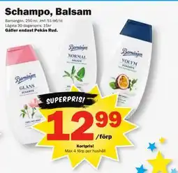 Pekås Schampo, Balsam, Medlemspris erbjuda