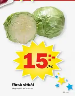 Pekås Färsk vitkål erbjuda
