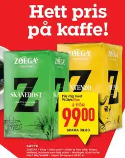 Willys KAFFE, Medlemspris erbjuda