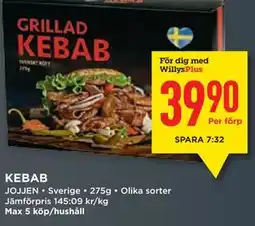 Willys KEBAB, Medlemspris erbjuda