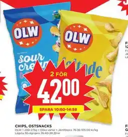 Willys CHIPS, OSTSNACKS erbjuda