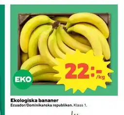 Coop Daglivs Ekologiska bananer erbjuda