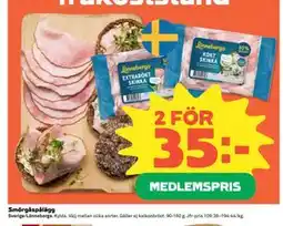 Coop Daglivs Smörgåspålägg, Medlemspris erbjuda