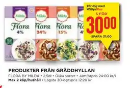 Willys Hemma PRODUKTER FRÅN GRÄDDHYLLAN, Medlemspris erbjuda