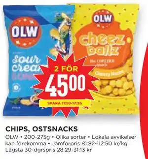 Willys Hemma CHIPS, OSTSNACKS erbjuda