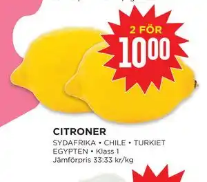 Willys Hemma CITRONER erbjuda