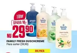 ÖoB FAMILY FRESH DUSCHCREME erbjuda
