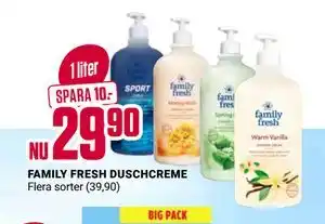 ÖoB FAMILY FRESH DUSCHCREME erbjuda