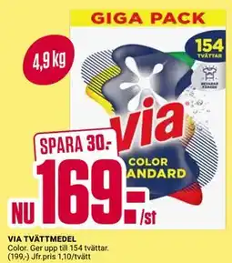 ÖoB VIA TVÄTTMEDEL erbjuda