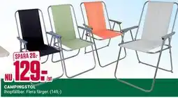 ÖoB CAMPINGSTOL erbjuda