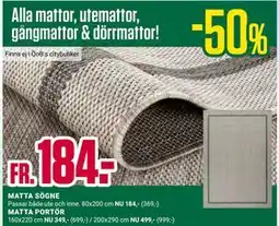 ÖoB Alla mattor, utemattor, gångmattor & dörrmattor! erbjuda