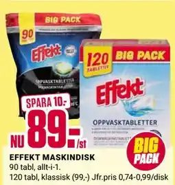 ÖoB EFFEKT MASKINDISK erbjuda