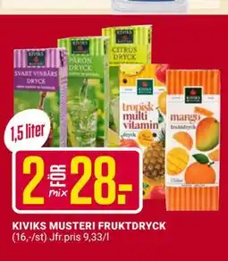 ÖoB KIVIKS MUSTERI FRUKTDRYCK erbjuda